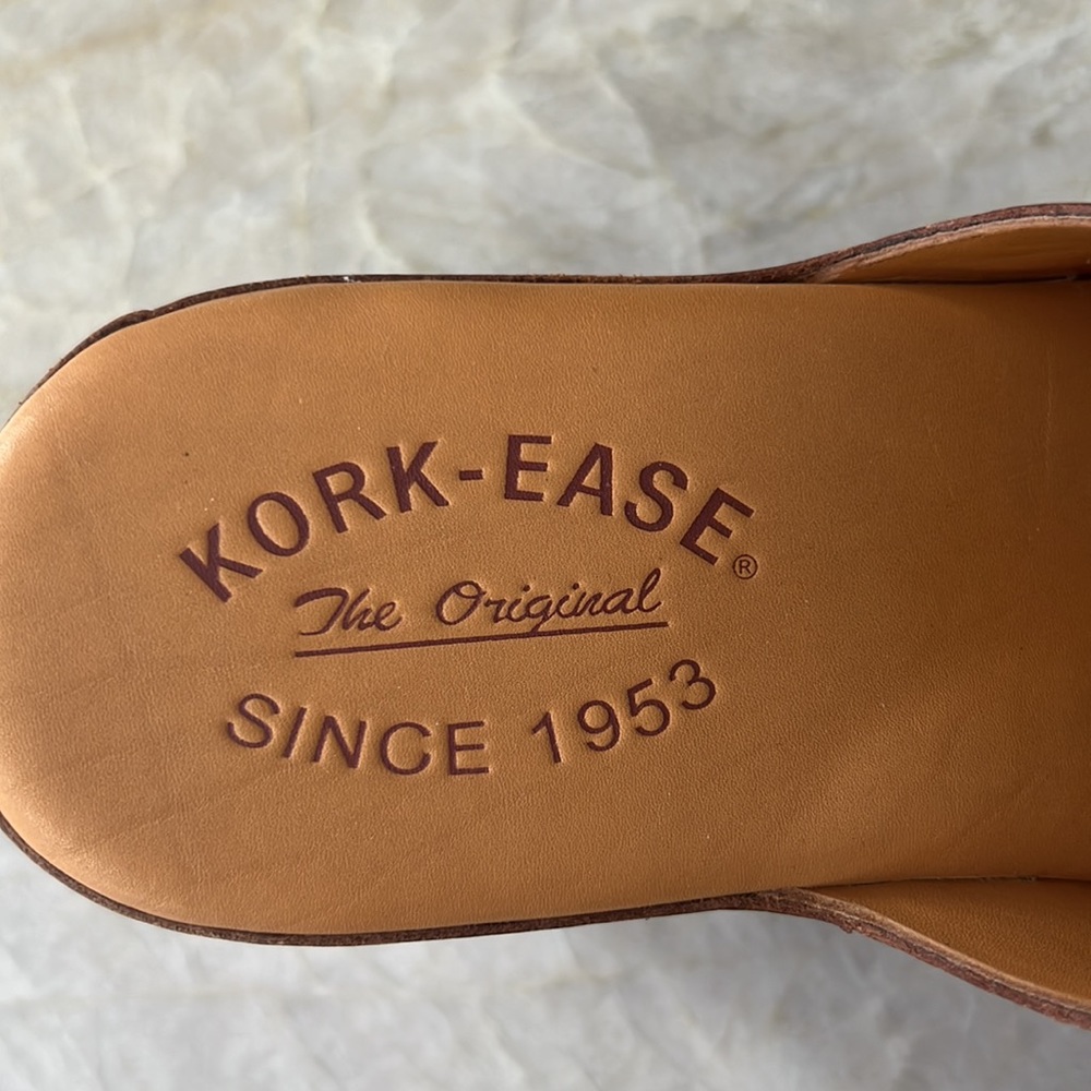 Kork-Ease Brown Leather Slide Sandals - Picture 3 of 4